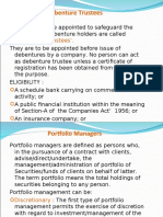 Debenture Trustee & Portfolio Managers