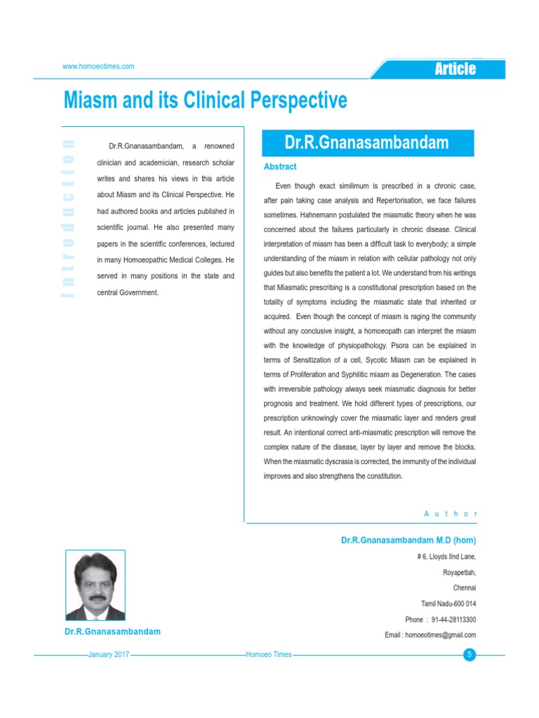 Understanding Miasm in Homoeopathy | PDF | Homeopathy | Infection