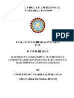 3rd Year Syllabus Electronics & Communication 2018-19 PDF