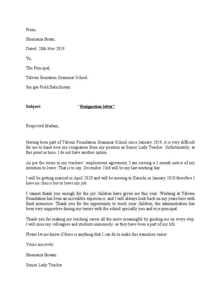 Resignation | PDF