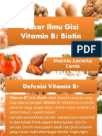 Dasar Ilmu Gizi Vitamin b7