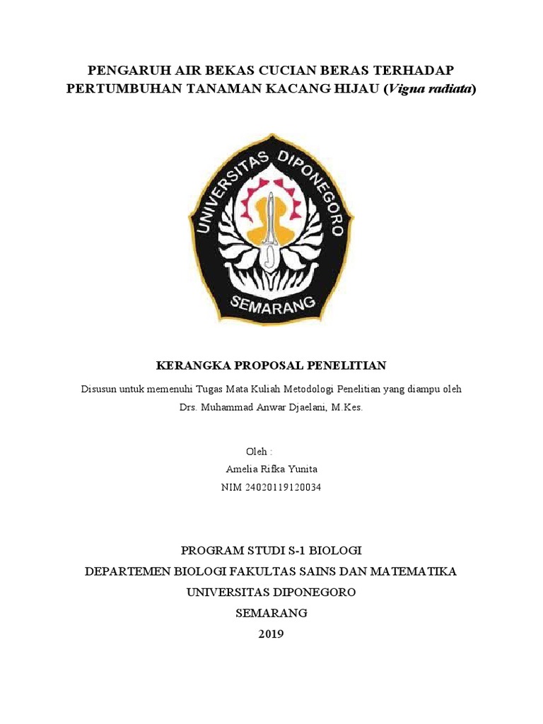 Contoh Kerangka Proposal | PDF