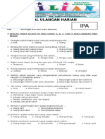 Soal Ulangan Harian IPA Kelas 4 SD - BAB 1 Kerangka Dan Alat Indra Manusia PDF