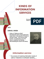 Types of Information Services