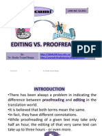 Editing vs. Proofreading, By Dr. Shadia y. Banjar