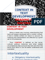 Context in Text Development Reading & Writing