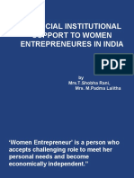 Financial Support for Women Entrepreneurs in India
