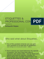 Etiquettes & Professional Conduct