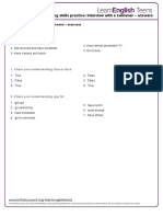 Interview With A Swimmer - Answers 2 PDF