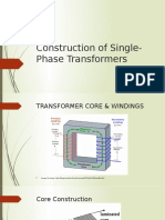 Construction and Types of Single-Phase Transformers