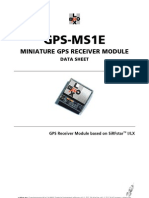 Gps-Ms1e Miniature GPS Receiver Module Data Sheet (GPS G1-MS1-00002)