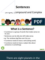 Sentences: Simple, Compound and Complex