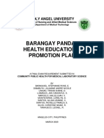 Pandan Health Education and Promotion Plan