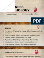 Introduction To Business Psychology