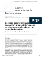 Services Écosystémiques Et Adaptation Urbaine Interscalaire Au Changement Climatique - Un Essai D'articulation