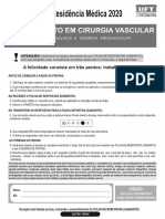 Prova de conhecimentos em Cirurgia Vascular