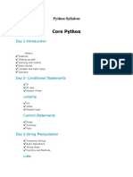 Python Syllabus