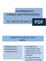 Cara Menjadi MC Handal Dan Professional