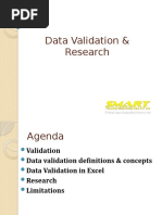 Data Validation & Research