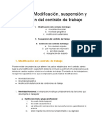 Tema 5 - Modificación, Suspensión y Extinción Del Contrato de Trabajo