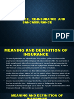 InsUraNce, Re-InSurAnce & BanCaSSuraNce