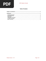 ERP Validation Checklist: Onfiguration Files Nvironment Files Cript Files Omponent Alidation OG File Alidation