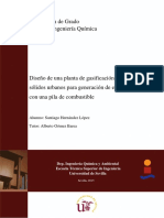 Diseño planta gasificación RSU pilas combustible