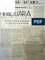 1961 Septiembre Tacuara N 10 Vocero de La Revolucion Nacionalista