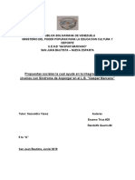 Propuestas Sociales La Cual Ayude en La Integración de Los Jóvenes Con Síndrome de Asperger