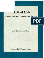 Logica. El Razonamiento Deductivo Formal Luis Guerrero PDF