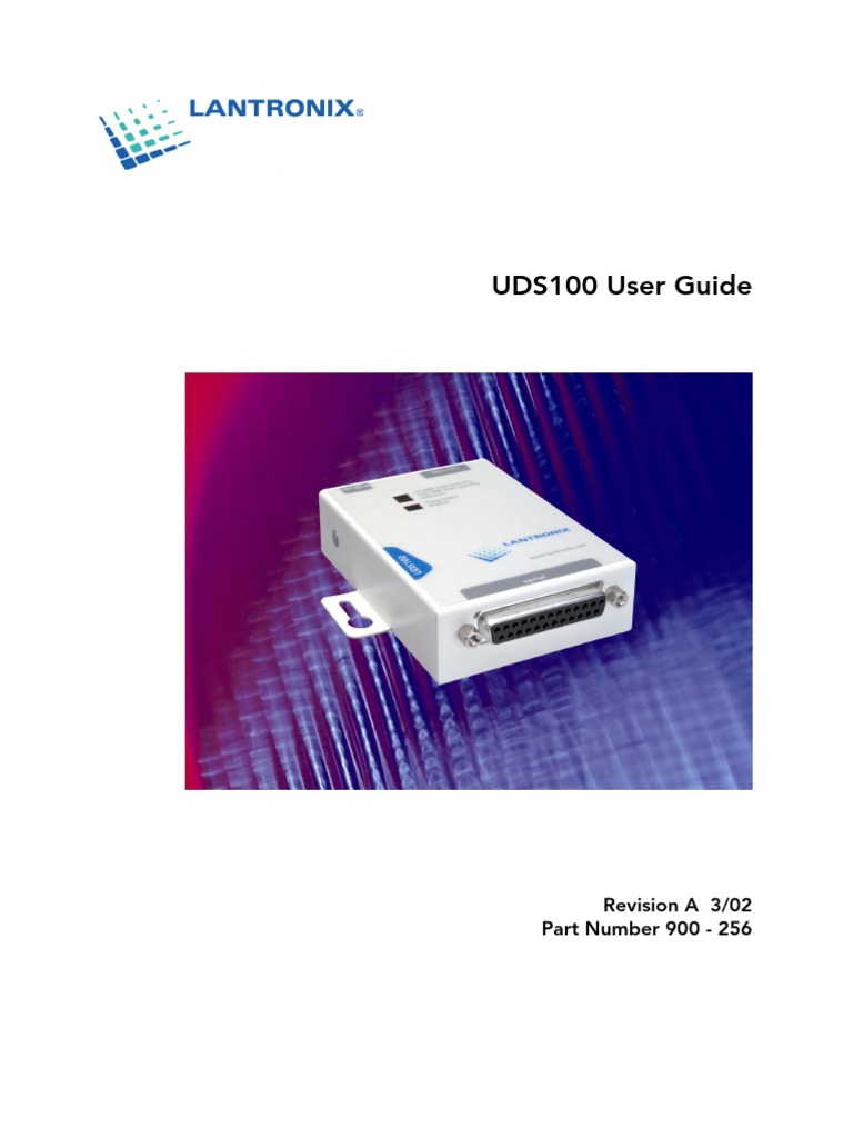 CC Lantronix UDS100, User Guide PDF Ip Address Port