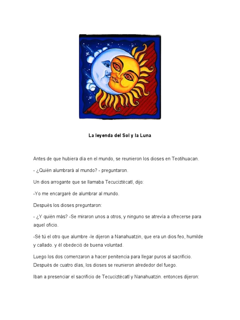 El Cuento Del Sol Y La Luna: La Leyenda Del Sol Para Niños – LYECY