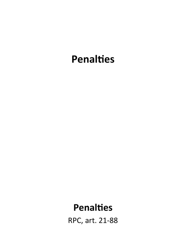 Overview of Legal Penalties and Limitations | PDF | Probation ...