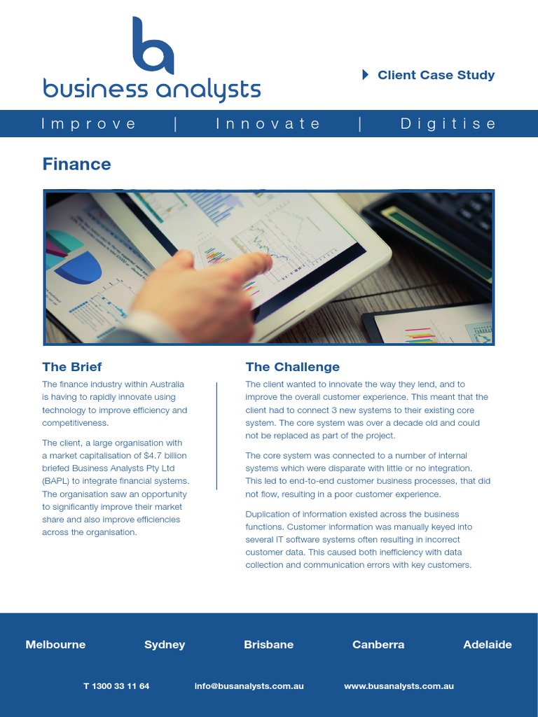 Case Study Finance Pdf Data Quality System