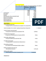 Working capital calculation using operating cycle method