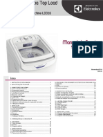 Instruções de segurança e especificações técnicas para lavadora Electrolux modelo LDD16