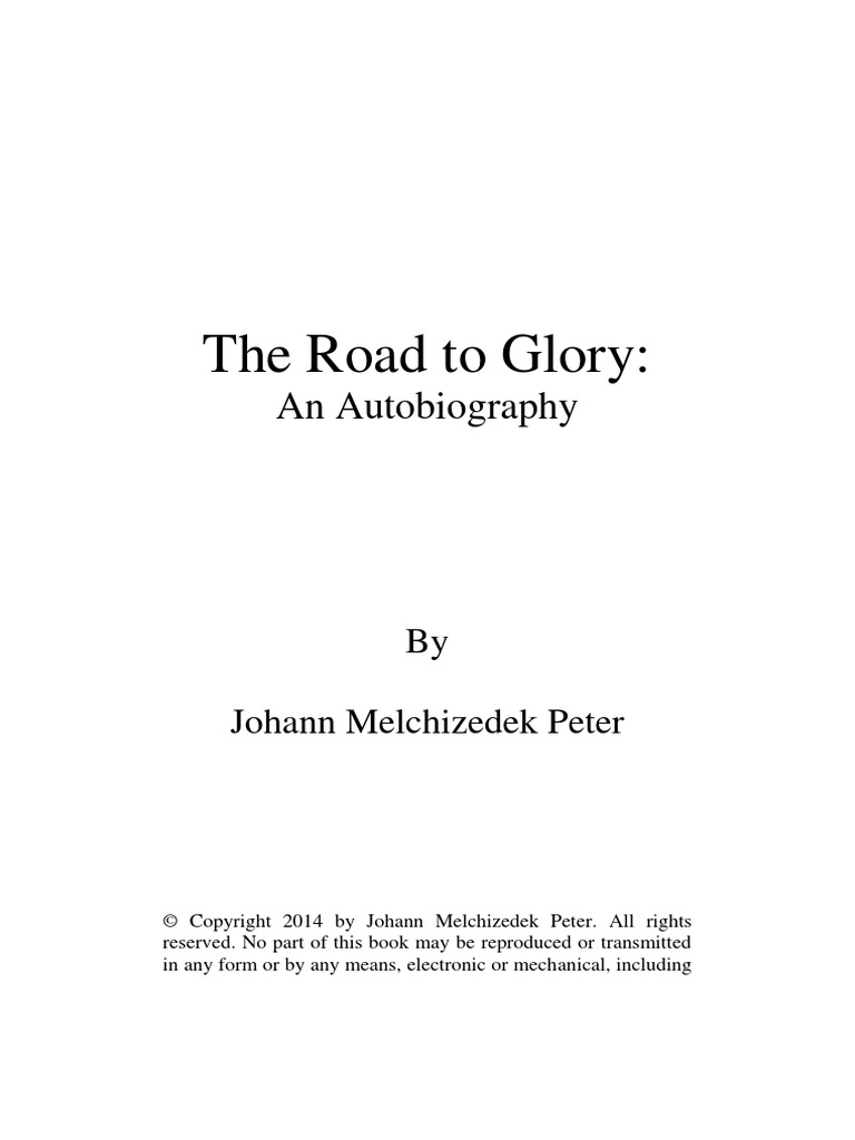 The Road To Glory PDF Charismatic Movement Pentecostalism