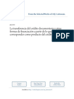 Artículo, La Transferencia Del Crédito Documentario PDF