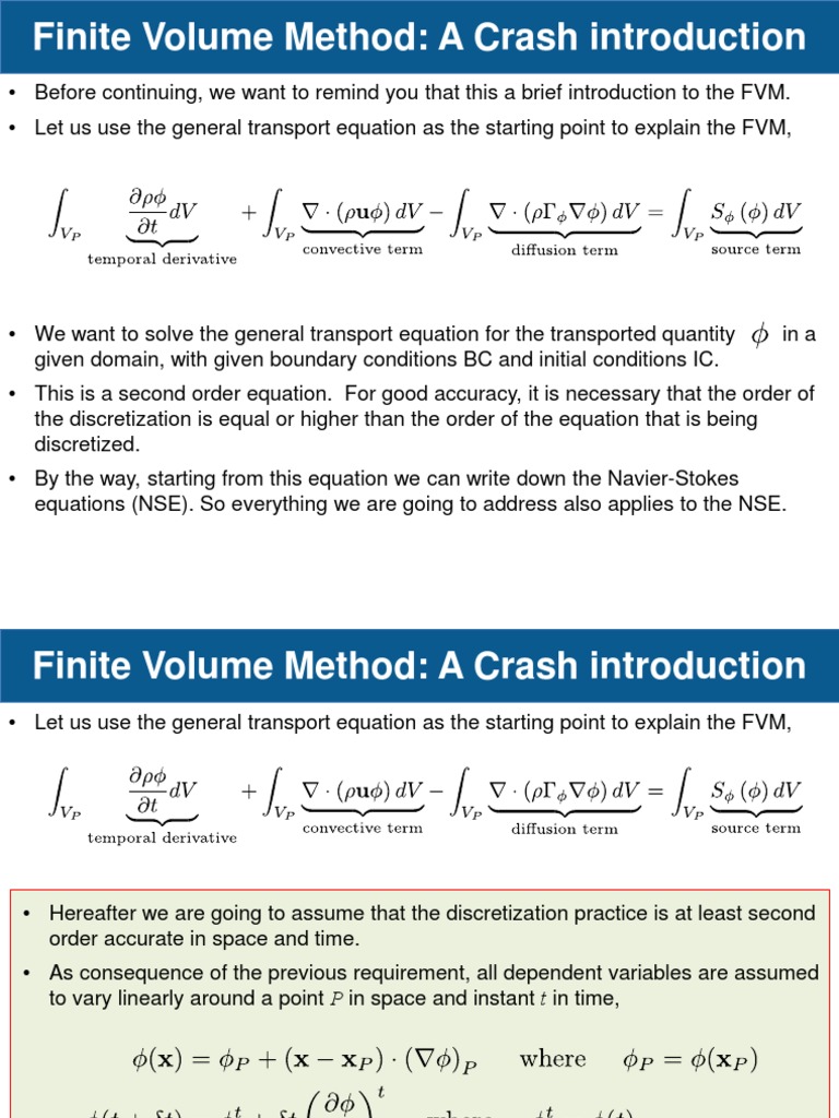 FVM Crash Intro PDF | Download Free PDF | Integral | Equations