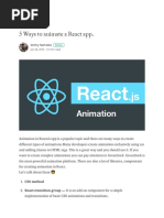 5 Ways To Animate A React App PDF