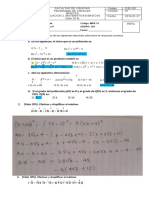 Matemáticas Básicas Examen 2 Polinomios Productos Notables Raíces