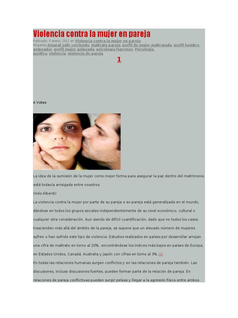 Violencia Contra La Mujer en | PDF | La violencia contra las mujeres ...