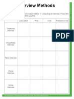 Activity - Interview Methods