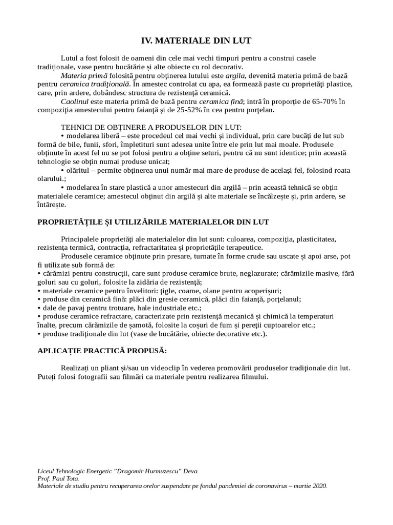 Materiale Lut | PDF