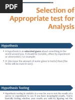 Data Analysis and Hypothesis Testing