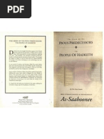 Creed of Pious Predecessors (People of the Hadith)....Imam as-Saaboonee