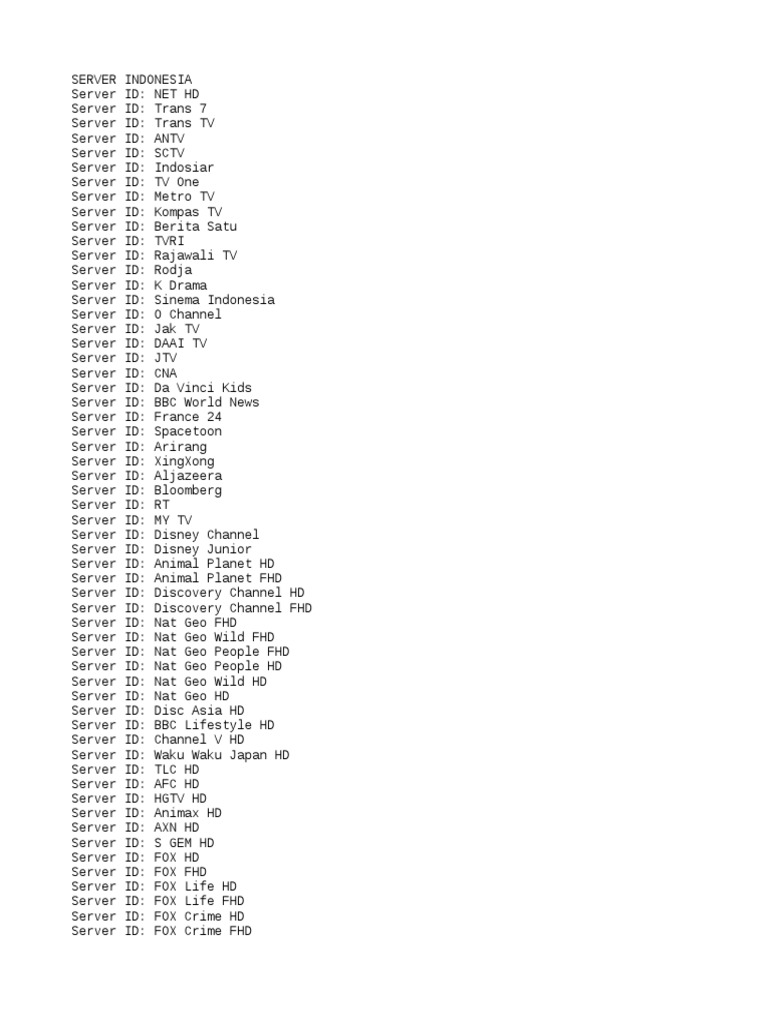 List Channel Iptv Premium Kita