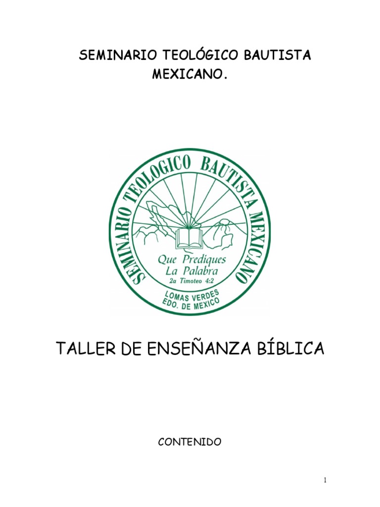 Taller de Enseñanza Bíblica | PDF | Biblia | Traducciones