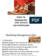 MANA 720 Marketing Plan DATE: 03/12/10 Jose Cintron, Mba