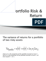 Portfolio Risk & Return